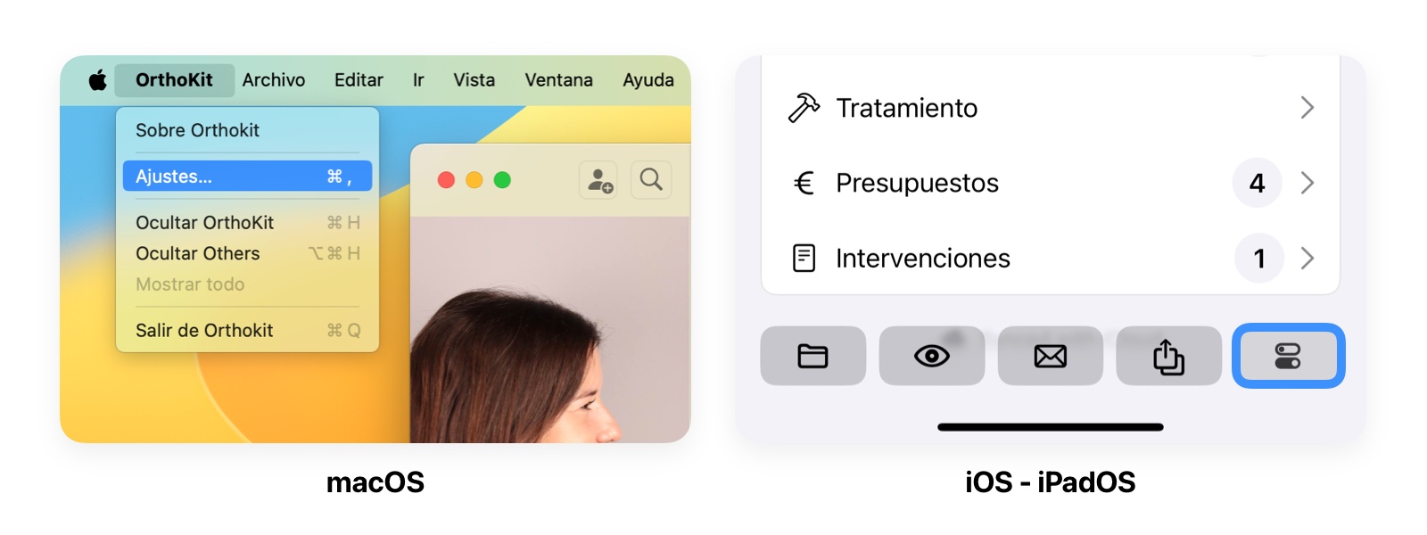 How to access storage settings in OrthoKit